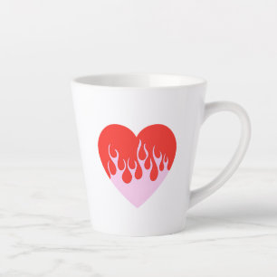 Tasse Latte Cœur de feu