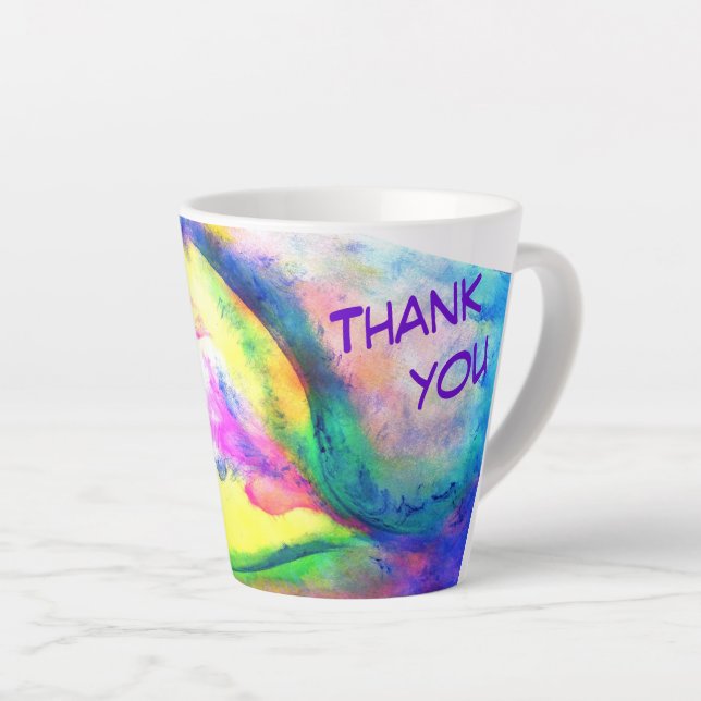 Tasse Latte Coeur de gratitude (Angle droit)