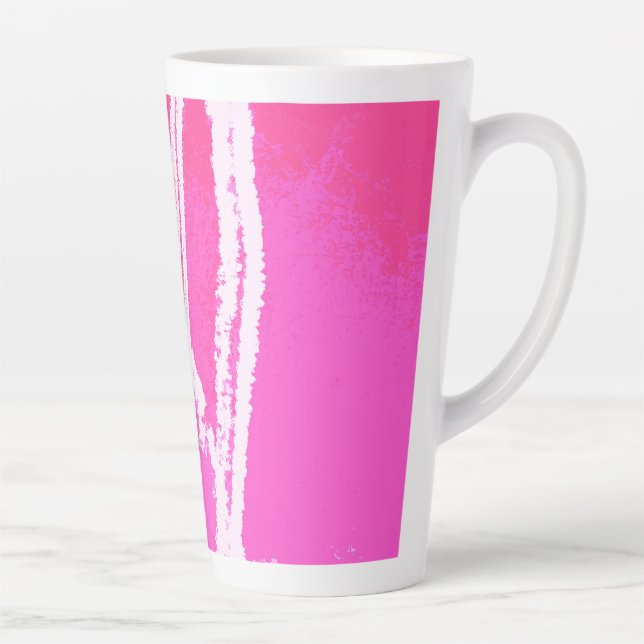 Tasse Latte Coeur de l'avion rose (Droite)
