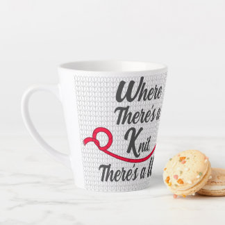 Tasse Latte Coeur de Tricot moderne
