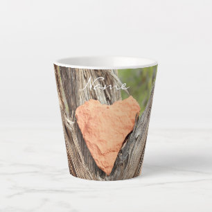 Tasse Latte Coeur rocheux rouge de Sedona Thunder_Cove