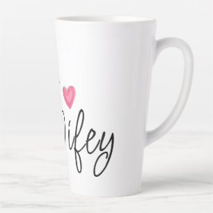 Tasse Latte Cœur rouge de femme mariée année future femme sain