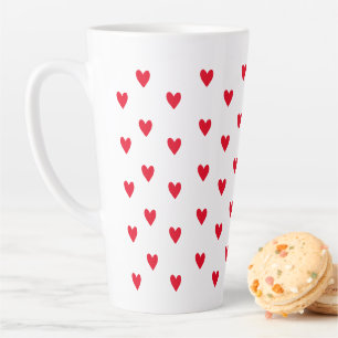 Tasse Latte Coeur rouge rose Valentines thème de la Journée Ro