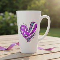 Cœur Ruban Violet Sensibilisation à l'Épilepsie