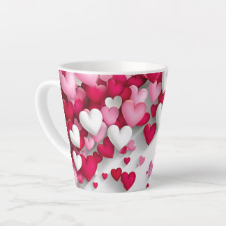 Tasse Latte Coeurs