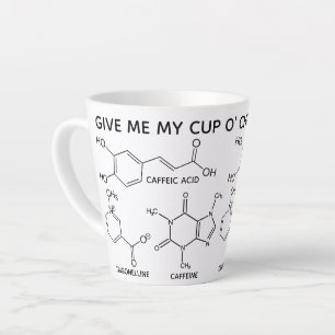 Tasse Latte Coffee Molecules Cup O' Substances chimiques Latte