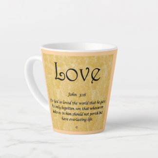 Tasse Latte coffee mug-Love 3;16
