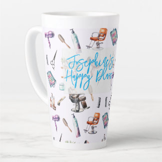 Tasse Latte Coiffeur Styliste Salon des cheveux Personnalisé