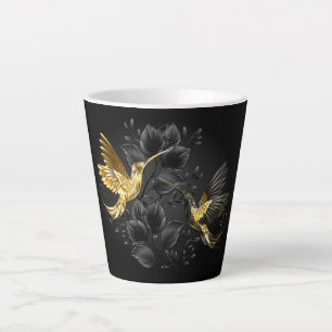 Tasse Latte Colibri noir et or