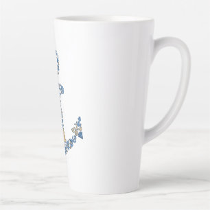 Tasse Latte Collage Ancre nautique