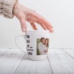 Tasse Latte Collage moderne Couple Photo & Romantic Love Citat<br><div class="desc">Collage moderne Couple Photo & Romantic Love Citation</div>