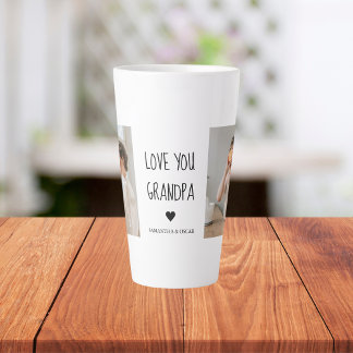 Tasse Latte Collage moderne Photo Love You Grand-père Meilleur