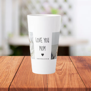 Tasse Latte Collage moderne Photo Love You Mom Best Gift