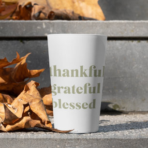Tasse Latte Collage moderne Trois photos   Bon thanksgiving La