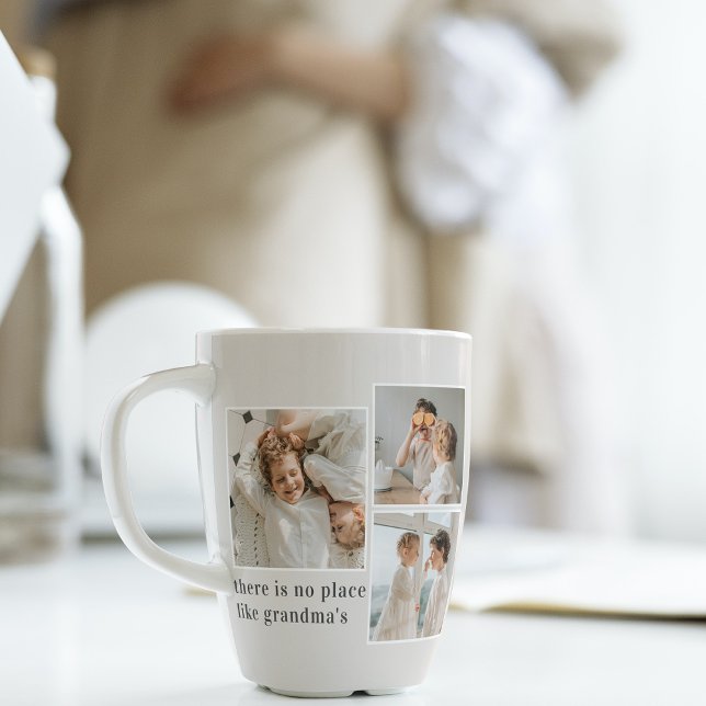 Tasse Latte Collage photo et devis cadeau de la meilleure gran (Créateur téléchargé)