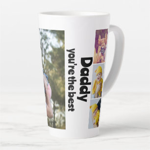 Tasse Latte Collage photo et texte personnalisé