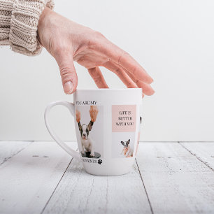 Tasse Latte Collage photos de chiens   Le chien est mes valent