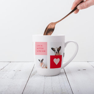 Tasse Latte Collage photos de chiens   Mon chien est ma Saint-