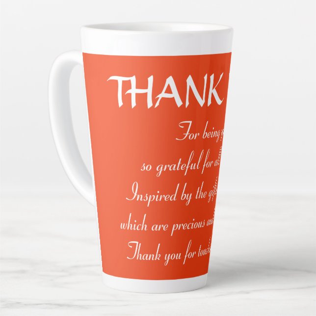 Tasse Latte Collection de cadeaux de foi (Angle gauche)