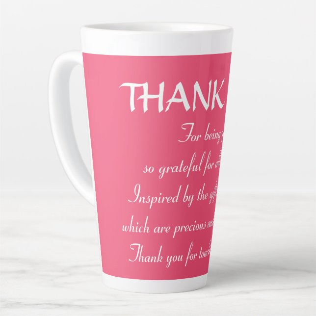 Tasse Latte Collection de cadeaux de foi (Angle gauche)