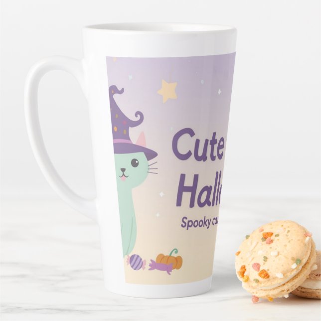 Tasse Latte 🧡 ✨ Collection « Halloween adorable et gentil » � (En situation)
