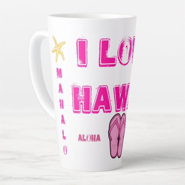 Tasse Latte Collection Hawaii Aloha (Angle gauche)