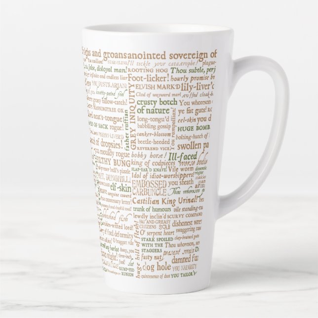 Tasse Latte Collection Insultes Shakespeare (Droite)