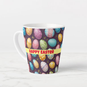 Tasse Latte Collection moderne d'oeufs de Pâques heureux