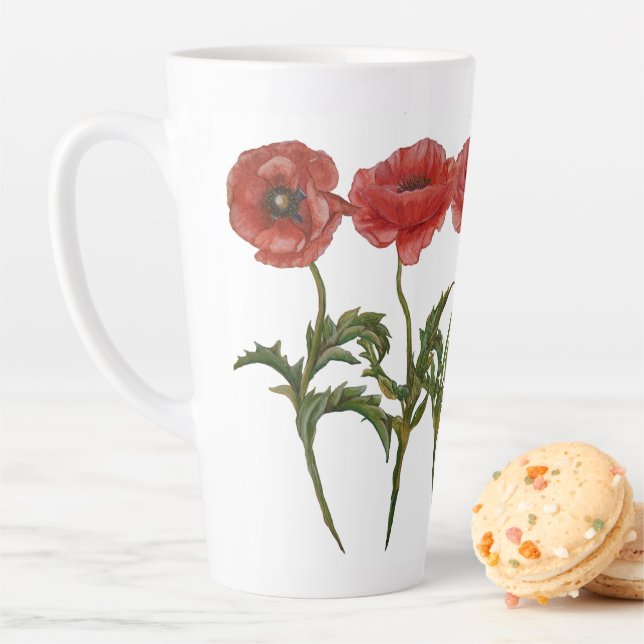 Tasse Latte Collection Red Poppy (En situation)
