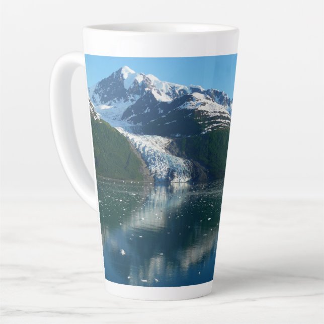 Tasse Latte College Fjord II Belle photographie de l'Alaska (Angle gauche)