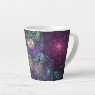 Tasse Latte Coloré brillant Art Abstrait Fractal moderne