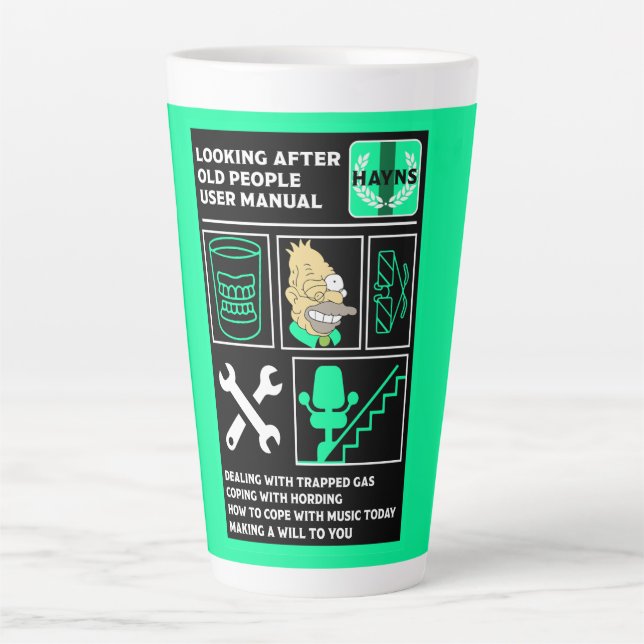 Tasse Latte Comment comprendre les personnes âgées (Devant)