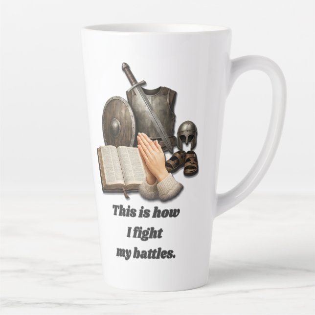 Tasse Latte Comment je mène mes batailles (Droite)