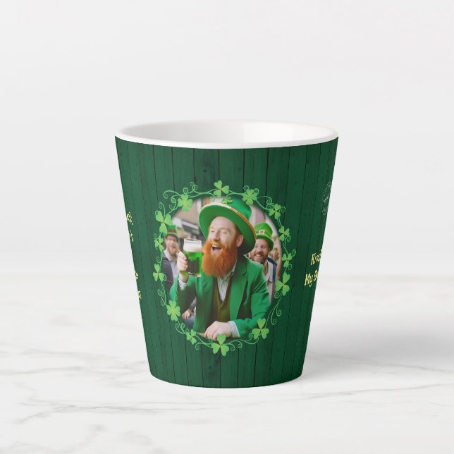 Tasse Latte Compagnie de la bière et du trèfle (Devant)