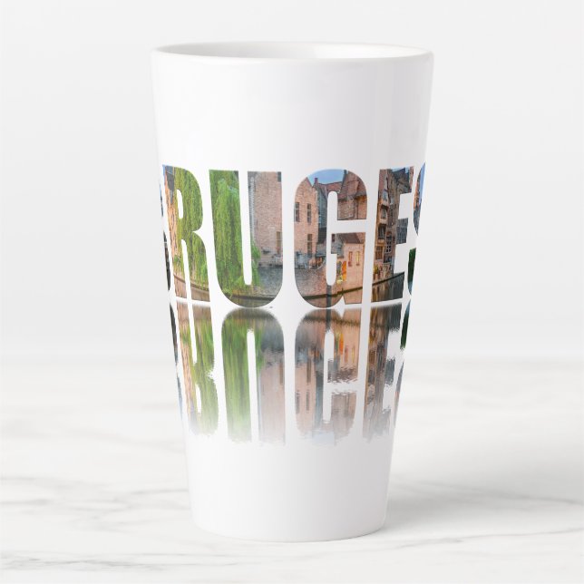 Tasse Latte Composition de la photo texte de Bruges (Devant)