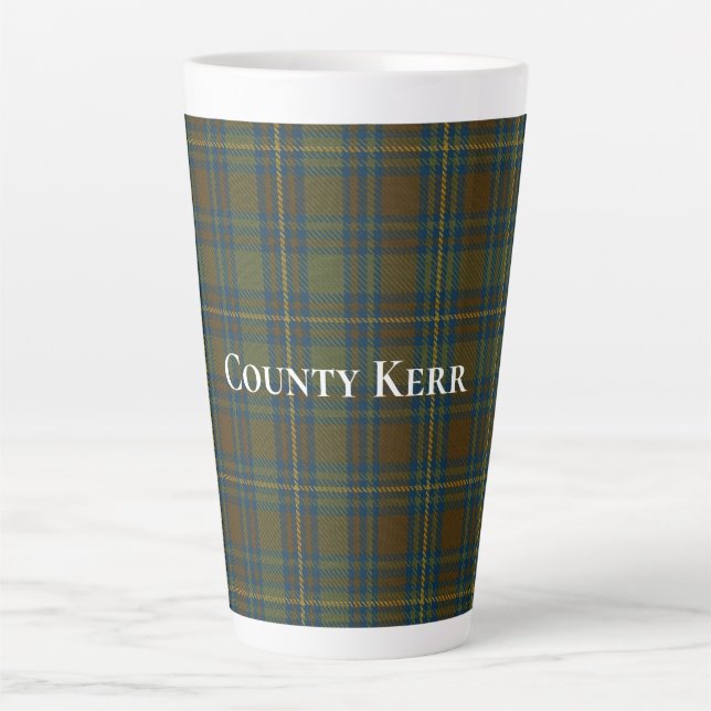 Tasse Latte Comté de Kerr Tartan (Devant)