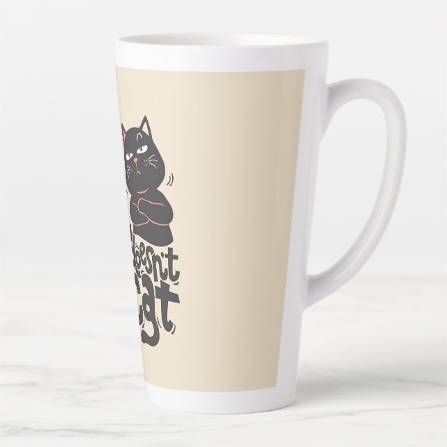 Tasse Latte Conception amusante de devis Amoureux des chats (Droite)
