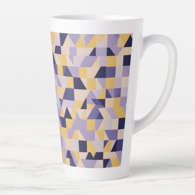 Tasse Latte Conception contemporaine de tons violets (Droite)