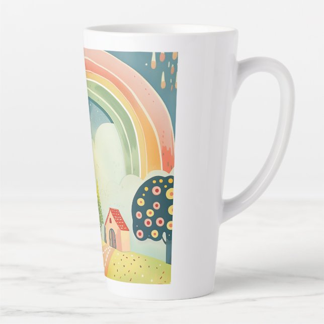 Tasse Latte Conception d'art de pépinière  (Droite)