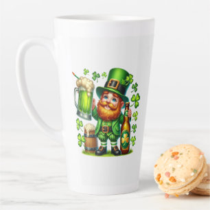 Tasse Latte Conception de bière de lutin de la Saint-Patrick-6