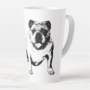 Tasse Latte Conception de bouledogue joueur