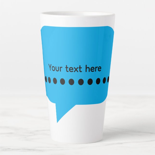 Tasse Latte Conception de bulles de dialogue personnalisées –  (Devant)