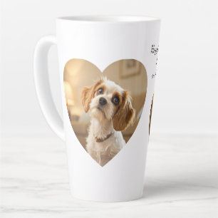 Tasse Latte Conception de chien en forme de cœur – “Bonheur su