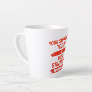 Tasse Latte Conception de citation de motivation