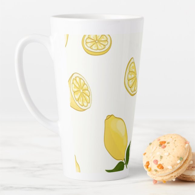 Tasse Latte Conception de citron en pâte tardive (En situation)