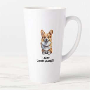 Tasse Latte Conception de Corgi gallois Cardigan