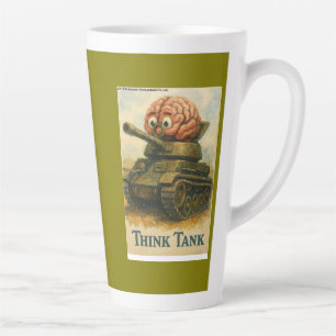 Tasse Latte Conception de dessin animé de char de réflexion fa