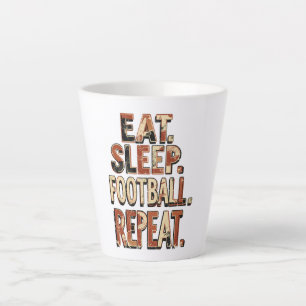 Tasse Latte Conception de fan de football vintage Graphique
