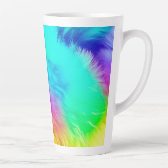 Tasse Latte Conception de fond de texture de fourrure moelleus (Droite)