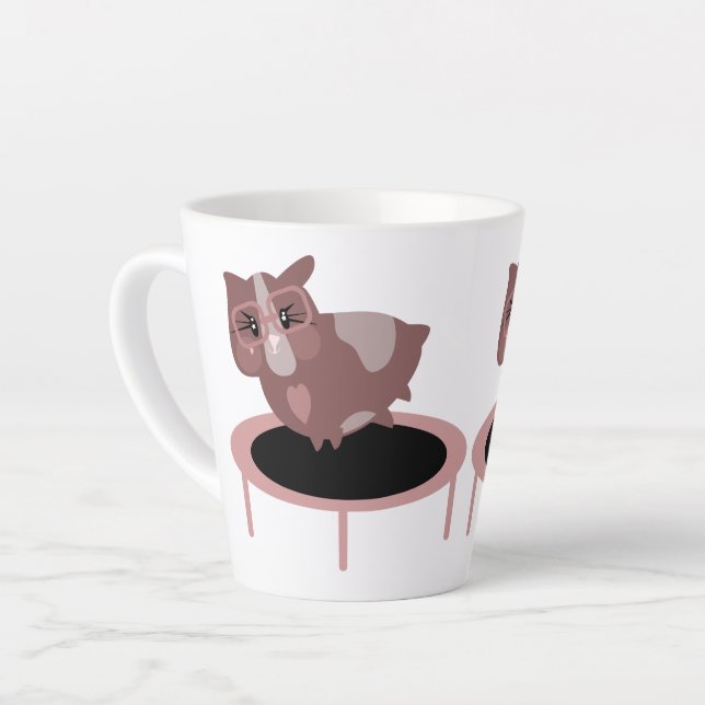 Tasse Latte Conception de gym de fitness drôle pour cochons d' (Angle gauche)